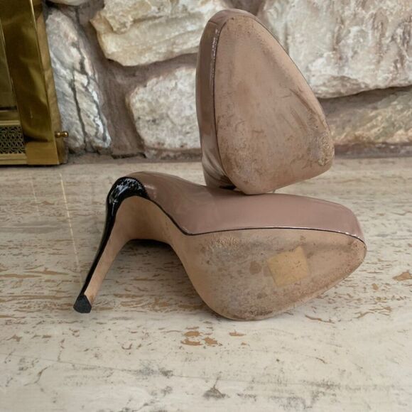 Women’s Brian Atwood patent leather drama Pump size 38 140mm heel - Picture 7 of 11